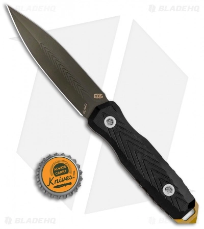 EOS Mini Thresher Fixed Blade Knife Black (3.6" OD Green) W/ Custom Sheath - Image 4