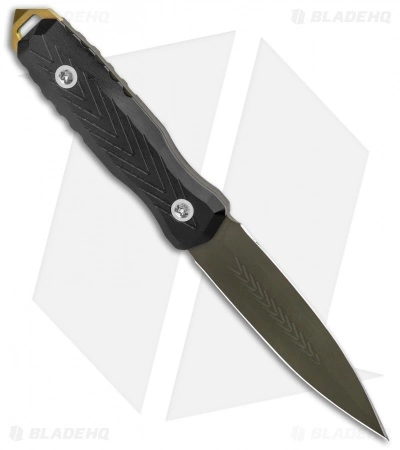 EOS Mini Thresher Fixed Blade Knife Black (3.6" OD Green) W/ Custom Sheath - Image 2