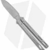 EOS Serpent Balisong Butterfly Knife Gray Titanium (4" Stonewash)