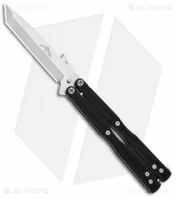 Emerson CQC-7 Tactical Balisong Butterfly Knife Black G-10 (3.8" Stonewash)