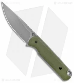 Ferrum Forge Pro Series Lackey Fixed Blade Knife Green G-10 (2.8" Stonewash)