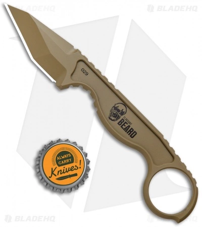 Flagrant Beard Havoc Neck Knife Coyote Tan (2.5" Tan) - Image 4