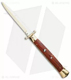 Frank B 11" Italian Stiletto Swinguard Bayonet Knife Cocobolo (5" Gold)