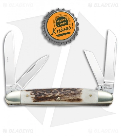 Frost Cutlery Bent Creek Congress Pocket Knife 3.5" Deer Stag - Image 4