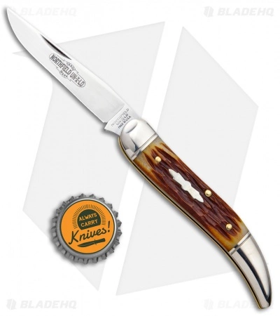 Great Eastern Cutlery GEC #12 Northfield UN-X-LD Copperhead Pocket Knife Pony Cut Bone - Image 4