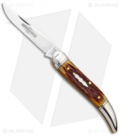 Great Eastern Cutlery GEC #12 Northfield UN-X-LD Copperhead Pocket Knife Pony Cut Bone
