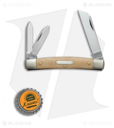 Great Eastern Cutlery GEC #13 Tidioute Cutlery Congress Whittler Pocket Knife 3.6" Muslin Micarta - Image 4