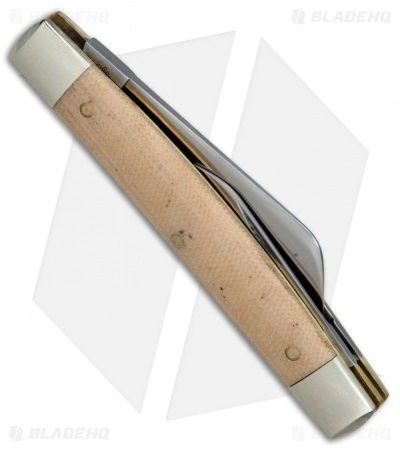 Great Eastern Cutlery GEC #13 Tidioute Cutlery Congress Whittler Pocket Knife 3.6" Muslin Micarta - Image 2