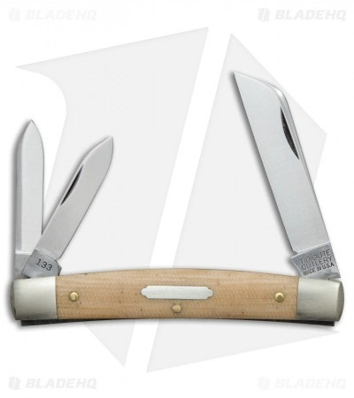 Great Eastern Cutlery GEC #13 Tidioute Cutlery Congress Whittler Pocket Knife 3.6" Muslin Micarta