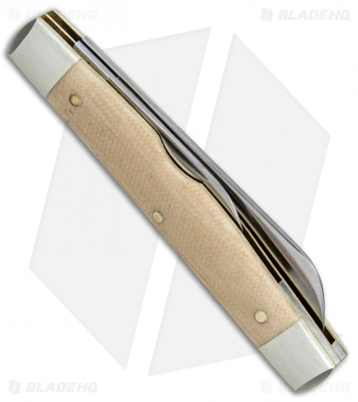 Great Eastern Cutlery GEC #13 Tidioute Cutlery Speaker Jack Pocket Knife 3.6" Muslin Micarta 133217 - Image 3