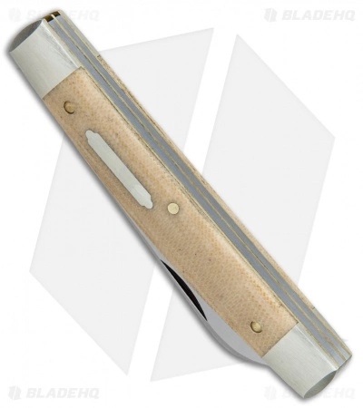 Great Eastern Cutlery GEC #13 Tidioute Cutlery Speaker Jack Pocket Knife 3.6" Muslin Micarta 133217 - Image 2