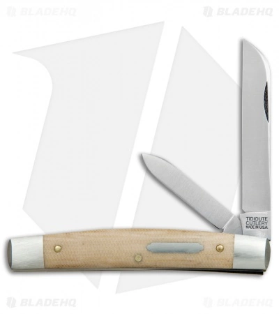 Great Eastern Cutlery GEC #13 Tidioute Cutlery Speaker Jack Pocket Knife 3.6" Muslin Micarta 133217