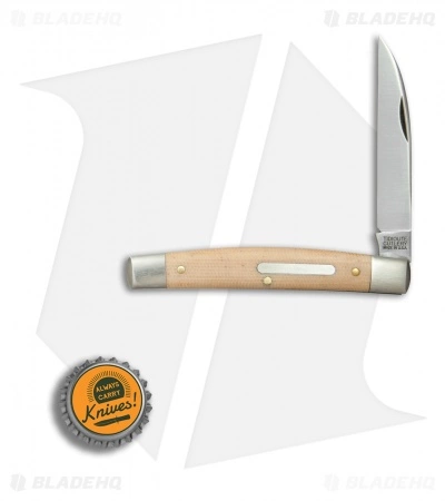 Great Eastern Cutlery GEC #13 Tidioute Whip Pocket Knife 3.6" Muslin Micarta W/ Bar Shield - Image 4