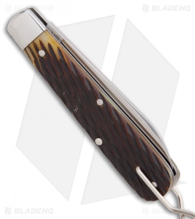 Great Eastern Cutlery GEC #15 Tidoute Huckleberry Boy's Knife 3.3" Antique Yellow Jigged Bone B&C - Image 2