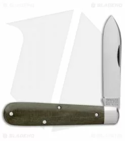 Great Eastern Cutlery GEC #15 Tidioute Huckleberry Boy's Knife 3.375" OD Green Linen Micarta 152118