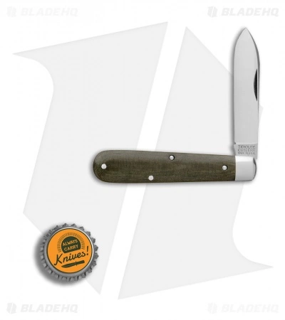 Great Eastern Cutlery GEC #15 Tidioute Huckleberry Boy's Knife 3.375" OD Green Linen Micarta 152118 - Image 4