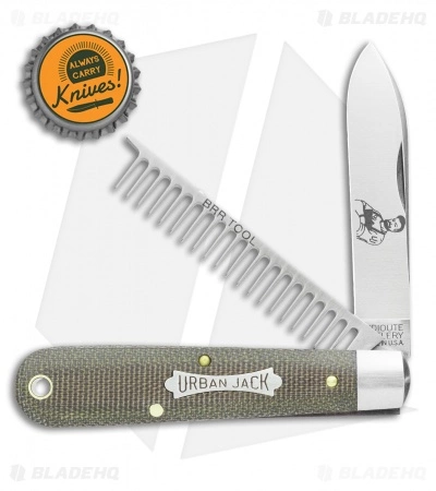 Great Eastern Cutlery GEC #15 Tidioute Urban Jack OD Green Canvas Micarta (2.75" Satin) 152221 - Image 6