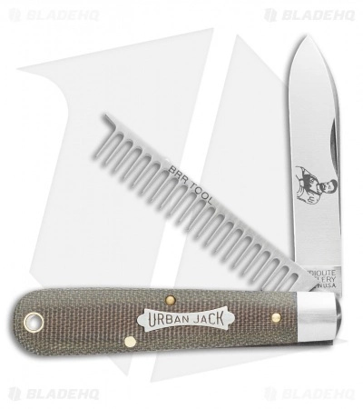 Great Eastern Cutlery GEC #15 Tidioute Urban Jack OD Green Canvas Micarta (2.75" Satin) 152221