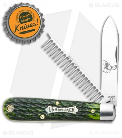 Great Eastern Cutlery GEC #15 Tidioute Urban Jack Spring Green Jigged Bone (2.75" Satin) 152221 - Image 4