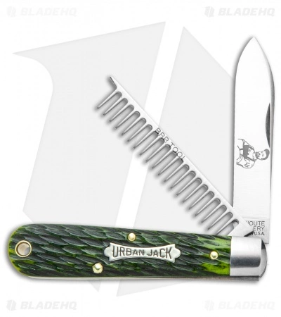 Great Eastern Cutlery GEC #15 Tidioute Urban Jack Spring Green Jigged Bone (2.75" Satin) 152221