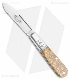 Great Eastern Cutlery GEC #15 Tidoute Barlow Knife Glitter Gold Acrylic (2.75" Satin) 152121