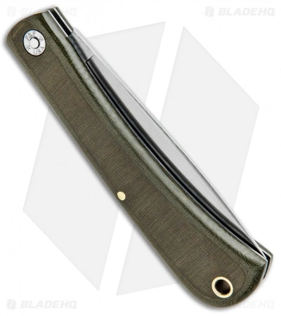 Great Eastern Cutlery GEC #21 Farm & Field Bull Buster Slip Joint OD Green Linen Micarta (4.625"Satin) - Image 3