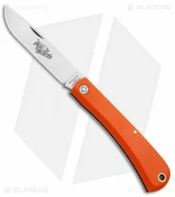 Great Eastern Cutlery GEC #21 Farm & Field Bull Buster Slip Joint Orange Delrin (4.625"Satin) 215119