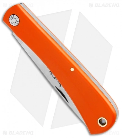Great Eastern Cutlery GEC #21 Farm & Field Bull Buster Slip Joint Orange Delrin (4.625"Satin) 215119 - Image 2