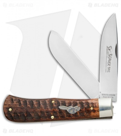 Great Eastern Cutlery GEC #23 Pioneer Trapper Pocket Knife 4.5" Jigged Brazilian Cherry Beaver Tail