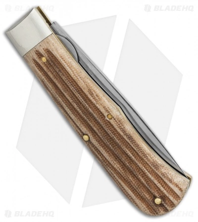 Great Eastern Cutlery GEC #23 Pioneer Trapper Knife 4.5" Liner Lock Woodland Micarta - Image 3