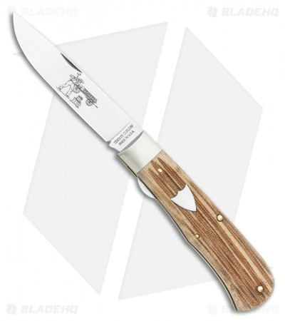 Great Eastern Cutlery GEC #23 Pioneer Trapper Knife 4.5" Liner Lock Woodland Micarta