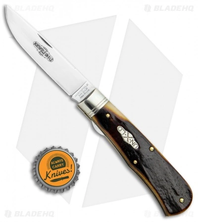 Great Eastern Cutlery GEC #23 Pioneer Trapper Knife 3.75" Liner Lock Antique Autumn Natural Bone - Image 4