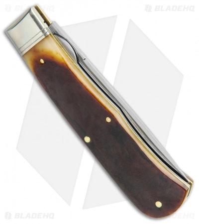 Great Eastern Cutlery GEC #23 Pioneer Trapper Knife 3.75" Liner Lock Antique Autumn Natural Bone - Image 3