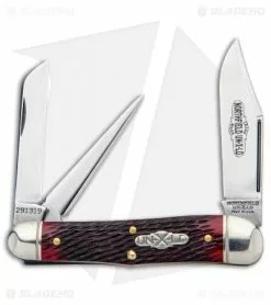 Great Eastern Cutlery GEC #29 Tidioute Cutlery Stockyard Whittler Pocket Knife Blood Red Jig Bone
