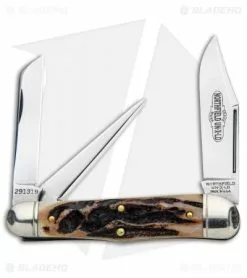 Great Eastern Cutlery GEC #29 Tidioute Cutlery Stockyard Whittler Pocket Knife Sambar Stag