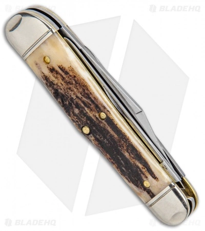 Great Eastern Cutlery GEC #29 Tidioute Cutlery Stockyard Whittler Pocket Knife Sambar Stag - Image 3