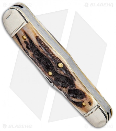 Great Eastern Cutlery GEC #29 Tidioute Cutlery Stockyard Whittler Pocket Knife Sambar Stag - Image 2