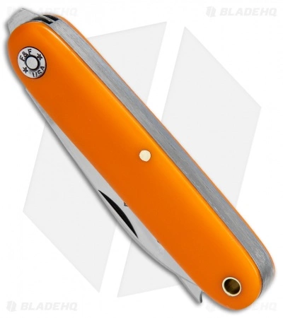 Great Eastern Cutlery GEC #35 Farm & Field Calf Pen Pocket Knife 3.6" Orange Delrin 350217 - Image 2