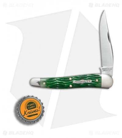 Great Eastern Cutlery GEC #38 Tidioute Cutlery 38 Special Pocket Knife 3.8" Tractor Green Bone 381117 - Image 4