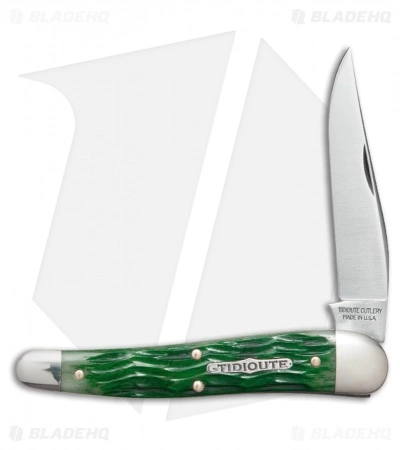 Great Eastern Cutlery GEC #38 Tidioute Cutlery 38 Special Pocket Knife 3.8" Tractor Green Bone 381117