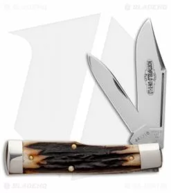 Great Eastern Cutlery GEC #44 Northfield UN-X-LD Gunstock Buffalo Jack Pocket Knife 3.3" Sambar Stag