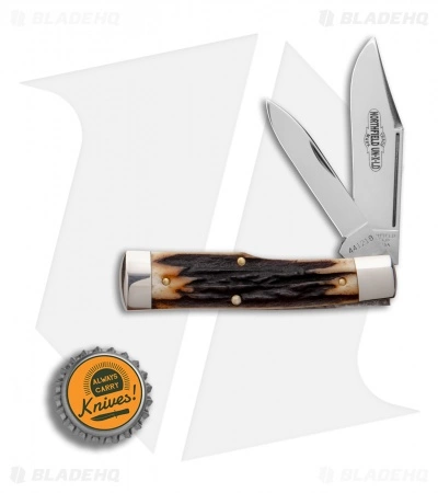 Great Eastern Cutlery GEC #44 Northfield UN-X-LD Gunstock Buffalo Jack Pocket Knife 3.3" Sambar Stag - Image 4