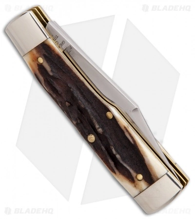 Great Eastern Cutlery GEC #44 Northfield UN-X-LD Gunstock Buffalo Jack Pocket Knife 3.3" Sambar Stag - Image 2