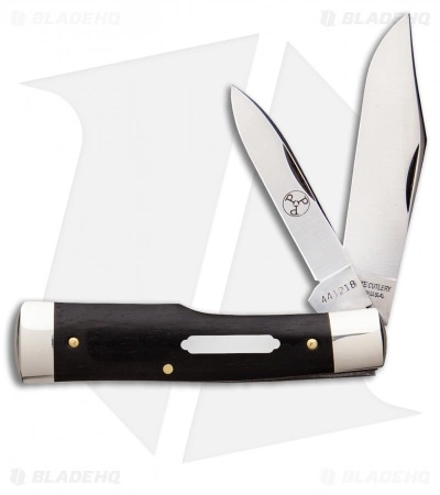 Great Eastern Cutlery GEC #44 Tidoute Gunstock Buffalo Jack Pocket Knife 3.375" Gabon Ebony Wood