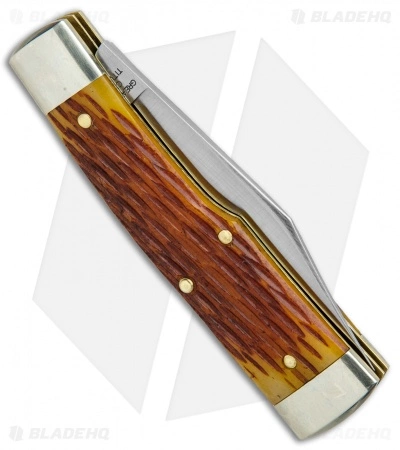 Great Eastern Cutlery GEC #44 Tidoute Gunstock Buffalo Jack Pocket Knife 3.375" Goldenrod Jigged Bone - Image 3