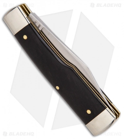 Great Eastern Cutlery GEC #44 Tidoute Gunstock Buffalo Jack Pocket Knife 3.375" Gabon Ebony Wood - Image 2