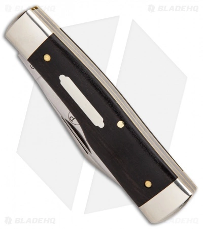 Great Eastern Cutlery GEC #44 Tidoute Gunstock Buffalo Jack Pocket Knife 3.375" Gabon Ebony Wood - Image 3