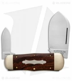 Great Eastern Cutlery GEC #46 Tidioute Cutlery Whaler Pocket Knife 4.3" Desert Ironwood 462218