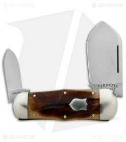 Great Eastern Cutlery GEC #46 Tidioute Cutlery Whaler Pocket Knife 4.3" Muscle Bone 462218