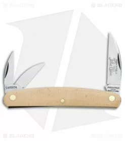 Great Eastern Cutlery GEC #62 Farm And Field 3.875" Pocket Carver Knife Muslin Micarta